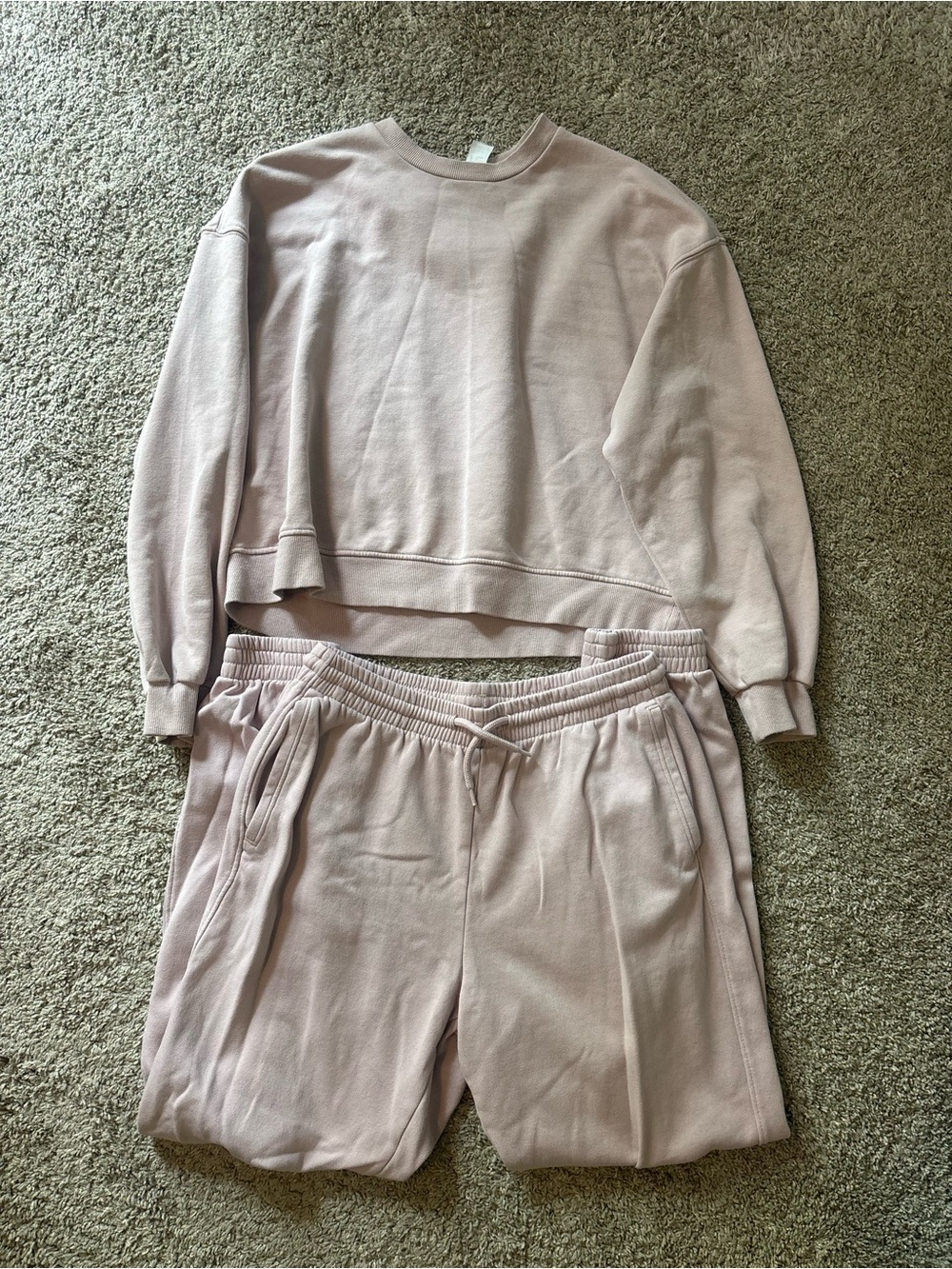 H&M Light Pink Fleece Sweat Set